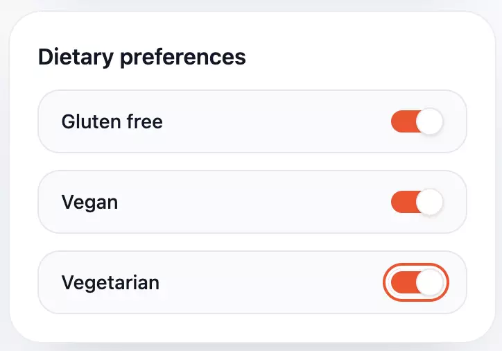 Sweely owner panel display preferences and menu visibility settings