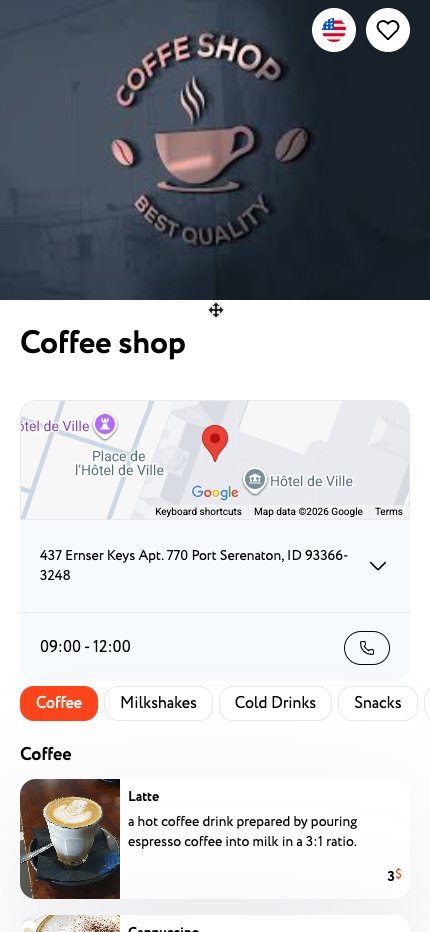 Sweely venue page preview shown in the customer discovery experience
